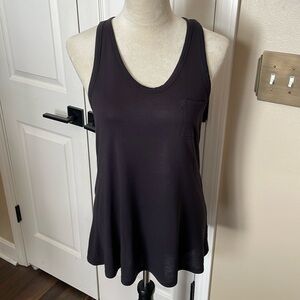 T by Alexander Wang Black Oversized Racerback Tank